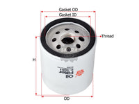 SAKURA,, Oil Filter (Spin-On), 491056, C-3001, TOYOTA