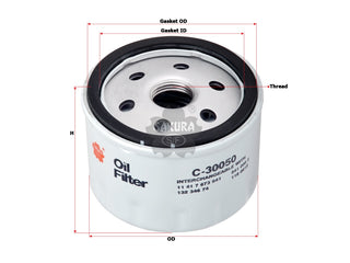 SAKURA,, Oil Filter (Spin-On), 200 50 30, C-30050, BMW