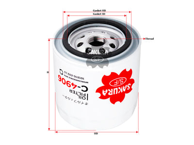 กรองน้ำมันเครื่อง(Spin-On), SAKURA, JLX-352B, C-4906, GREAT WALL (127004)