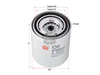 SAKURA,, Oil Filter (Spin-On), 9374, C-5004, FORD