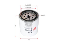 กรองน้ำมันเครื่อง(Spin-On), SAKURA, E0NN6714AA, C-5005, FORD (126977)