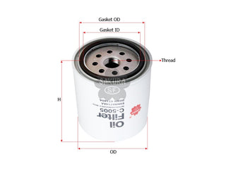 SAKURA,, Oil Filter (Spin-On), E0NN6714AA, C-5005, FORD