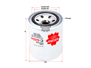 SAKURA,, Oil Filter (Spin-On), Y119005-35100, C-5204, CASE