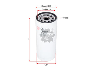 SAKURA,, Oil Filter (Spin-On), 836336459, C-5206, MASSEY-FERGUSON