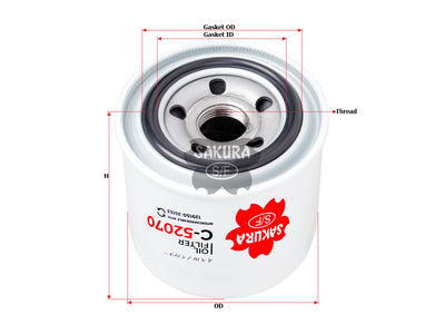 SAKURA,, Oil Filter (Spin-On), 87289613, C-52070, YANMAR