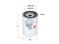 กรองน้ำมันเครื่อง(Spin-On) , SAKURA, 2547-1813-0109, C-5302, TATA (124117)