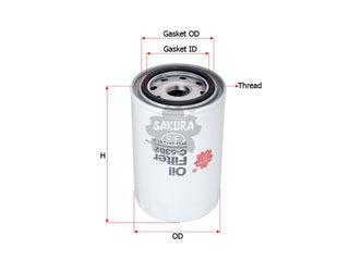 SAKURA,, Oil Filter (Spin-On), 2547-1813-0109, C-5302, TATA