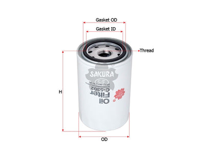 SAKURA,, Oil Filter (Spin-On), 2547-1813-0109, C-5302, TATA