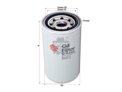 SAKURA,, Oil Filter (Spin-On), 684206 C2, C-5402, DRESSER