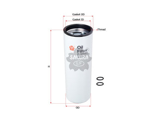 SAKURA,, Oil Filter (Spin-On), 1842639C91, C-54060, INTERNATIONAL HARVESTER/IHC