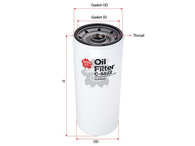 SAKURA,, Oil Filter (Spin-On), 3Y-0900x, C-5522, CATERPILLAR