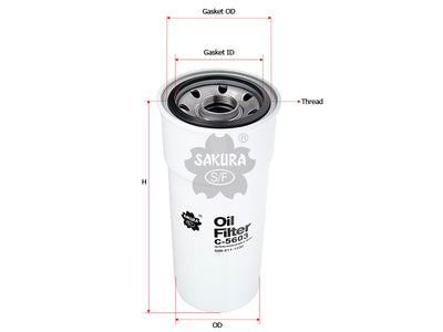 SAKURA,, Oil Filter (Spin-On), 600-211-1230, C-5603, ALASKA DIESEL