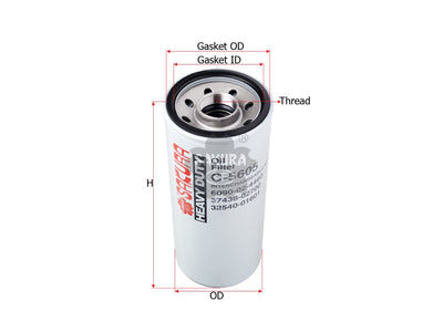 SAKURA,, Oil Filter (Spin-On), 6090-02-4460, C-5605, KOMATSU