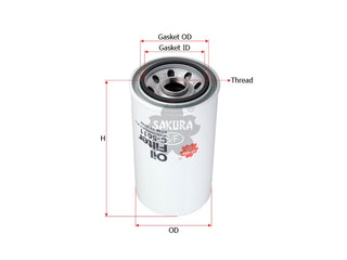 SAKURA,, Oil Filter (Spin-On), 3963637, C-5611, KOMATSU