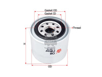 กรองน้ำมันเครื่อง(Spin-On) , SAKURA, 600-211-6242, C-5616, KOMATSU (126474)