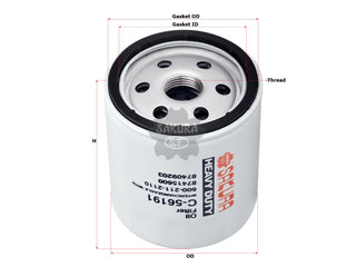 SAKURA,, Oil Filter (Spin-On), 6002112110, C-56191, CASE