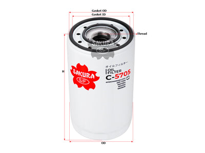 SAKURA,, Oil Filter (Spin-On), 1903715, C-5705, HITACHI