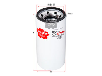 SAKURA,, Oil Filter (Spin-On), RE44647, C-5706, AGCO