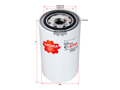SAKURA Oil Filter (Spin-On) C4897898A0571A/LF-16015 C-5713 for Cummins
