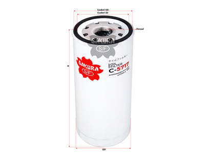 SAKURA,, Oil Filter (Spin-On), 119962280, C-5717, LIEBHERR