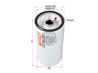 SAKURA,, Oil Filter (Spin-On), 57124, C-5718, CATERPILLAR