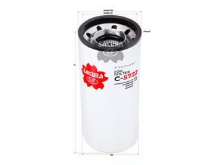 SAKURA,, Oil Filter (Spin-On), 9703112, C-5722, NEW HOLLAN
