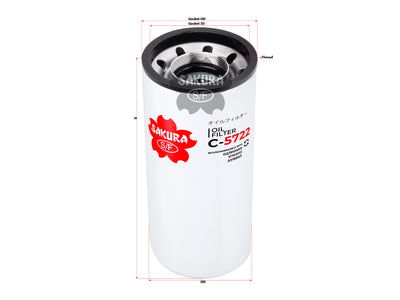 SAKURA,, Oil Filter (Spin-On), 9703112, C-5722, NEW HOLLAN