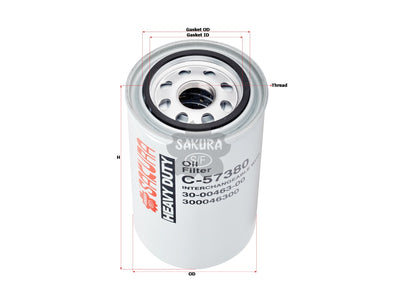 SAKURA,, Oil Filter (Spin-On), 300046300, C-57380, CARRIER TRANSICOLD