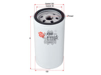 SAKURA,, Oil Filter (Spin-On), 1220922, C-57400, CUMMINS