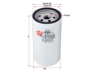 SAKURA,, Oil Filter (Spin-On), 1220922, C-57400, CUMMINS