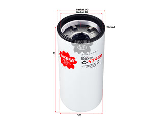 SAKURA,, Oil Filter (Spin-On), 600-211-1340, C-57430, CASE