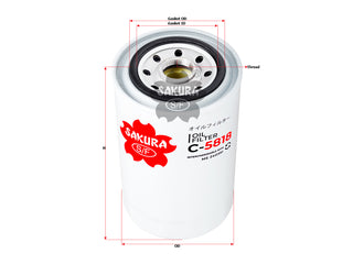 SAKURA,, Oil Filter (Spin-On), 2451U343-1D, C-5818, MITSUBISHI