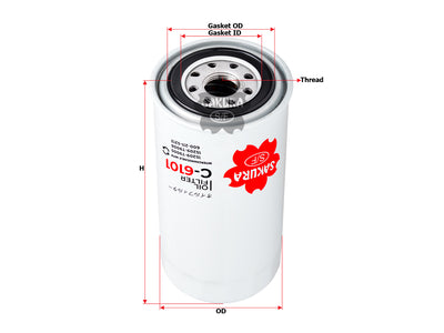 SAKURA,, Oil Filter (Spin-On), 15209-T9008, C-6101, CASE