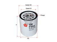กรองน้ำมันเครื่อง(Spin-On) , SAKURA, 52218-61283, C-61130, NISSAN (125136)