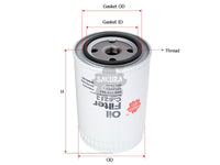 SAKURA,, Oil Filter (Spin-On), 681 155 613, C-6213, VOLKSWAGEN
