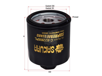 SAKURA,, Oil Filter (Spin-On), 030 115 561 AA, C-6228XPL, SEAT