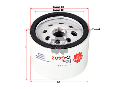 SAKURA,, Oil Filter (Spin-On), 1205001S, C-6402, AGCO