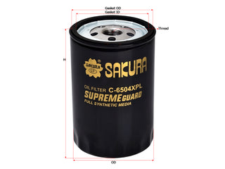 SAKURA,, Oil Filter (Spin-On), 25160561, C-6504XPL, GMC