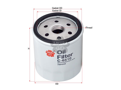 SAKURA,, Oil Filter (Spin-On), 905658793, C-6510, ATLAS COPCO