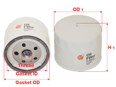 SAKURA,, Oil Filter (Spin-On), 25324052, C-6517, OLDSMOBILE