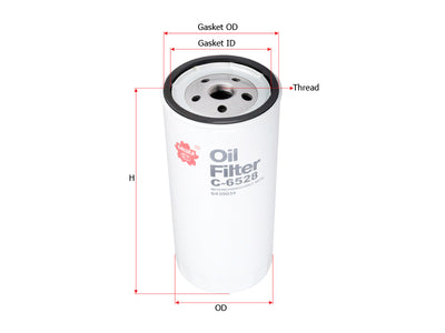SAKURA,, Oil Filter (Spin-On), 6439034, C-6528, GMC