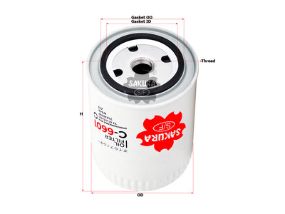 SAKURA,, Oil Filter (Spin-On), F 238 202 310 010, C-6601, CASE