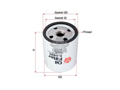 SAKURA,, Oil Filter (Spin-On), 5000480, C-6806, DEMAG