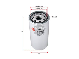 SAKURA,, Oil Filter (Spin-On), PF911, C-7005, CATERPILLAR
