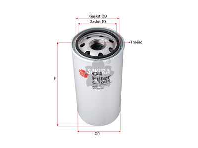 SAKURA,, Oil Filter (Spin-On), PF911, C-7005, CATERPILLAR