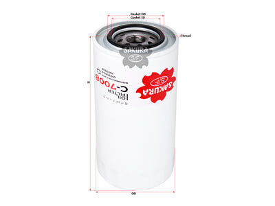 SAKURA,, Oil Filter (Spin-On), 78826586, C-7008, FIAT-ALLIS
