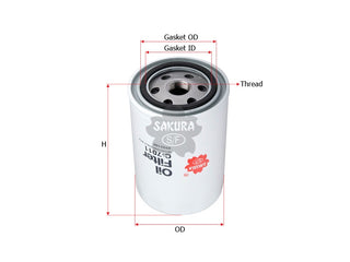 SAKURA,, Oil Filter (Spin-On), 8093784, C-7011, FIAT