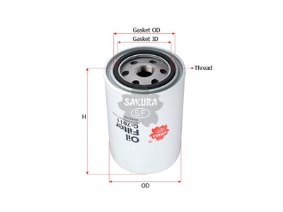 SAKURA,, Oil Filter (Spin-On), 8093784, C-7011, FIAT