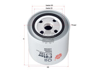 SAKURA Oil Filter (Spin-On) 872683 C-7102 Fits TOYOTA HIACE