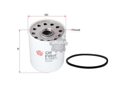 SAKURA,, Oil Filter (Spin-On), RE-57394, C-7601, INGERSOLL RAND